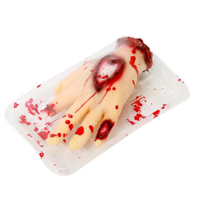 

Halloween Horror Bloody Hand Props Party Decoration Scary Fake Hand Finger Leg Foot Brain Halloween Haunted House Supplies