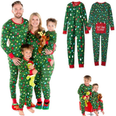 

Family Matching Rompers Christmas Pajamas Sets Adult Kids Sleepwear Pyjamas