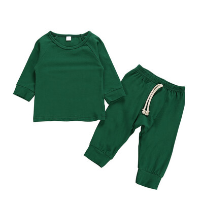 

2pcs Toddler Baby Girls Clothes Autumn Winter Baby Boys Clothes Tos T-shirt Long Pants Outfits Kids Baby Boy Set Clothing
