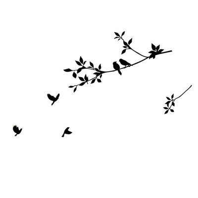 

Removable Bird&Brunch Background Wall Stickers Poster Paster Decals Wallpaper Decor Office Living Room Decoration