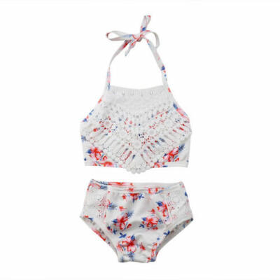 

Floral Baby Girls Swimsuit Bathing Suit Tankini Bikini Set Swimwear Beachwear