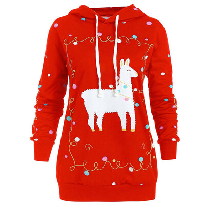 

Tailored Women Casual Plus Size Christmas Print Long Sleeve Hoodies Sweatshirt Tops