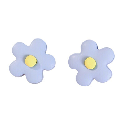 

Sweet Lovely Earrings For Women Color Flower Shape Earring Fashion Personality Resin Stud Earrings