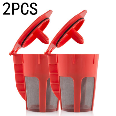 

New 2Pcs Refillable Reusable K Cup Coffee Capsule Filter Pod Fits For Keurig 20