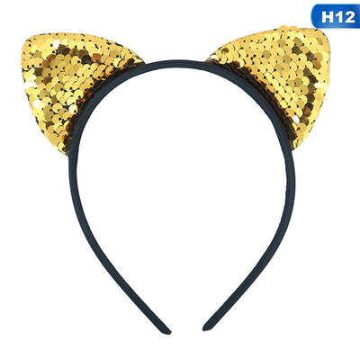 

Fashion Creative Cute Cat Ear Hair Hoop Mermaid Sequin Hairband Kids Hair Hoop