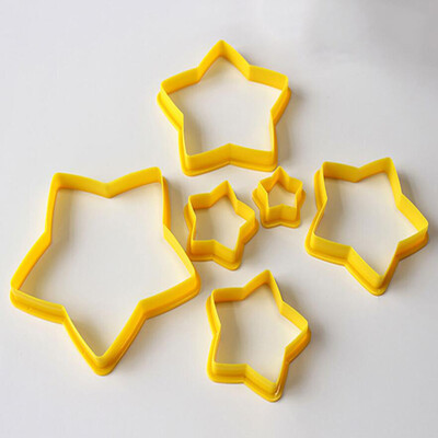 

6PC Christmas Tree Cookie Cutters Star Shape Fondant Cake Biscuit Molds