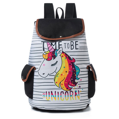 

New Hot Printing Unicorn Backpack Rucksack Cartoon School Backpack Travel Laptop Bags Leisure Backpack