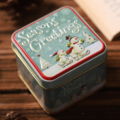 

Tailored Square Bump Candy Box Storage Iron Box Christmas Candy Cans ChildrenS Gift