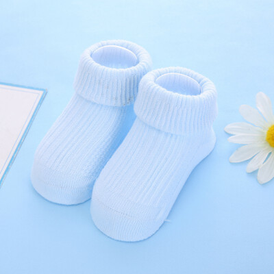 

12 Kinds Autumn Casual Fashion Newborn Baby Solid Color Socks Kids Non-Slip Cotton Floor Mid Stock