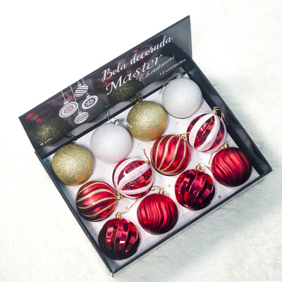 

Tailored 12PCS Christmas Tree 8cm Ball Bauble Hanging Home Party Ornament Decor