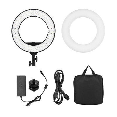 

Andoer HD-14S 14 Inch Studio Ring Light 36W 3200-5600K Bi-Color Dimmable LED Video Light Lamp Built-in 192pcs SMD LEDs Digital Pho