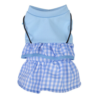 

Pet Summer Plaid Dress Sweet Japanese style Princess Dress Breathable pet clothes Costume for Chihuahua Yorkie Puppy