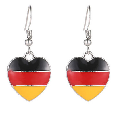 

New Korean Version Of The New Fashion Color Drop Oil Love Heart Earrings For Women Fashion Jewelery