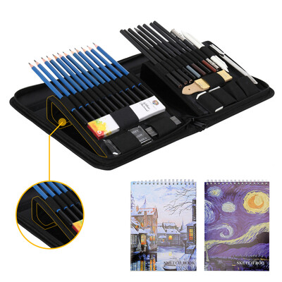 

42Pcs Graphite Charcoal Artist Sketch Tool Kit Professional Sketching Art Graphite Pencil Kit Drawing Set
