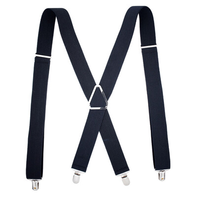 

Men Wide Adjustable Straight Brace with Clips X-Back Double Shoulders Suspender