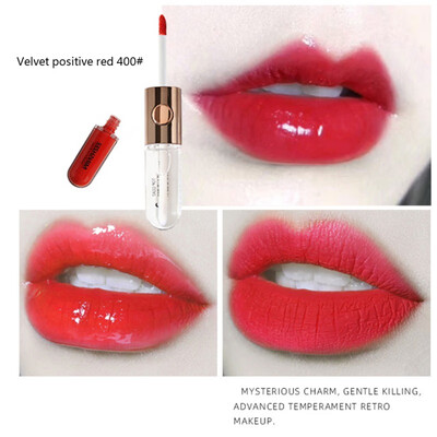 

Minshzee Lip Glaze Moisturizing Non-stick Cup Waterproof Long-lasting Double-end Lip Gloss