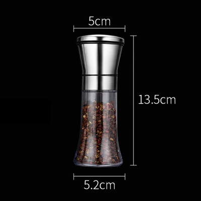 

Household Kitchen Supplies Kitchenware Stainless Steel Manual Salt And Pepper Shakers Herb Mill Pepper Grinder Ceramic Mill