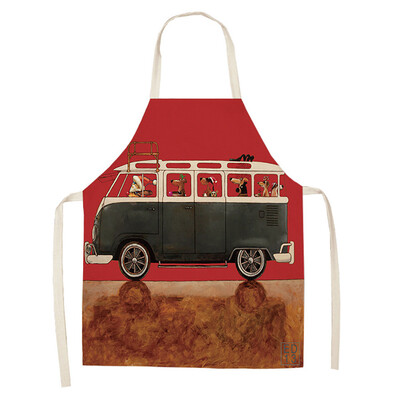 

Toponeto Christmas Decoration Cotton&Linen Apron Kitchen Aprons Dinner Party A