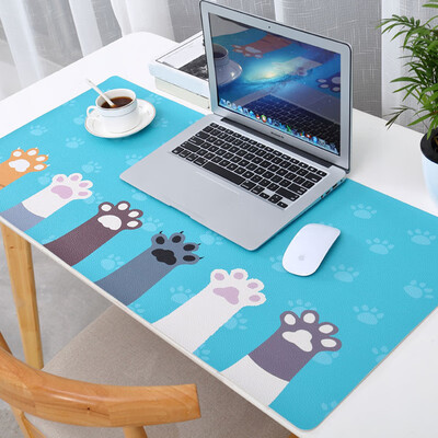 

Ling charm small fresh mouse pad large leather mouse pad slip waterproof esports game office computer desk mat cartoon cute writing desk mat selling cute cat claw