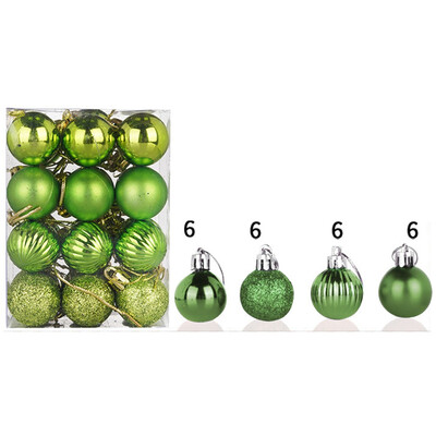 

Siaonvr 30mm Christmas Xmas Tree Ball Bauble Hanging Home Party Ornament Decor 24PC