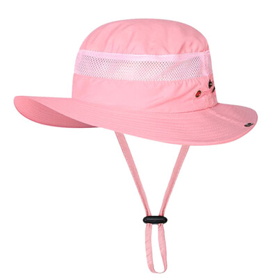 

Unisex Summer Bucket Hat Wide Brim Nylon Sun Visor Outdoor Fishing Cap