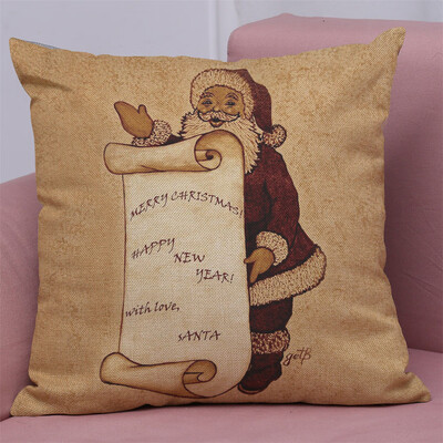 

Tailored New Christmas Cotton Linen Pillow Case Sofa Cushion Cover Home Decor