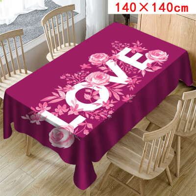 

Toponeto Valentines Tablecloth Print Rectangle Table Cover Holiday Party Home Decor