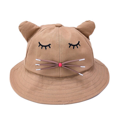 

Fashion Baby Hats Bucket Hat Boys Cap Cute Ears Hats for Girls Children Sun Autumn Cap Kids Cartoon Beach Panama Caps