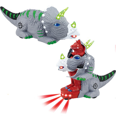 

Siaonvr Electric Universal Deformation Dinosaur Toy Car With Music Lighting Toy Gift