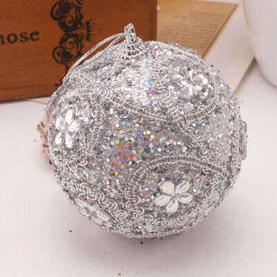 

Gobestart Christmas Rhinestone Glitter Baubles Ball Xmas Tree Ornament Decoration 8CM