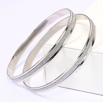 

Womens Luxury Gold Silver Scrub Stainless Steel Cuff Bracelet Bangle Jewery Gift