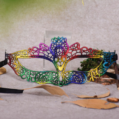 

〖Follure〗Masquerade Lace Mask Catwoman Halloween Cutout Prom Party Mask Accessories