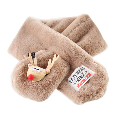 

Baby Scarf Kids Neckerchief Winter Christmas Warm Scarves Girl Kids Cute Cartoon Plush Scarf