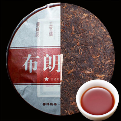 

C-PE111 Brown Mountain Puerh cooked tea cake Yunnan seven sub - cake tea flavor of the original Puer tea 357g