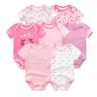 

Newest 7PCS Baby Boys Clothes Rompers Baby Girls Clothes Newborn Bodysuits Babywear Cotton 0-12M For Babies Outwear Clothing Sets