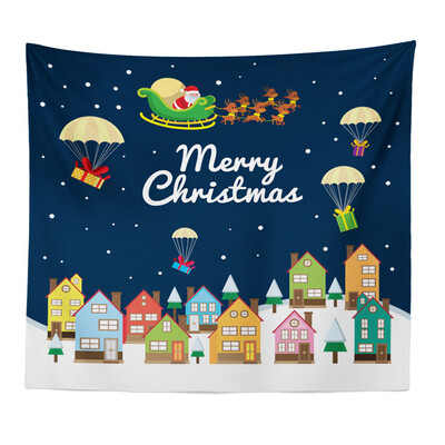 

Toponeto Art Home Decor Hanging Tapestry Wall Christmas Textile Blanket Santa Claus