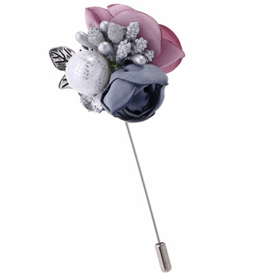 

New Jewelry Silver Color Pin With Rhinestone Pearl Colorful Lace Flower Brooch For Women Accessories