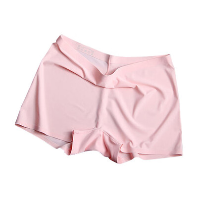 

Anti-light Seamless Panties For Women Solid Color Underwear Ice Slik Safety Boyshort Summer Hot Sale Lingerie Panties