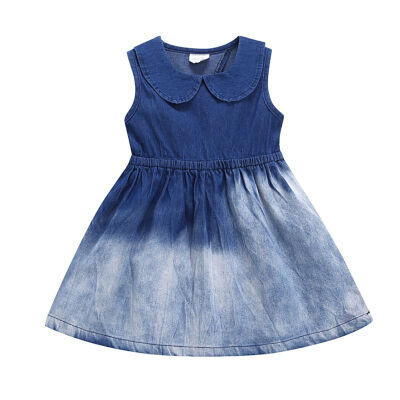 

Baby Girl Girl Clothes infant Girls dress Europe&America Washed Denim Dress Kids for 13 y high quality