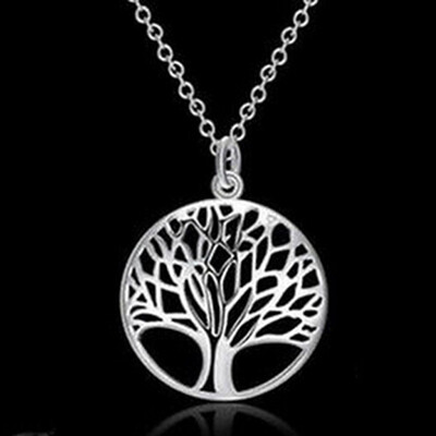 

Tree of Life Necklace Openwork Wishing Pendant Jewelry Accessories Fashion