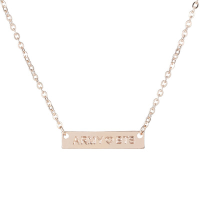 

BTS Kpop ARMY Necklace Women Men Jewelry Collier Korea Fashion BTS Album Love Yourself Accessories
