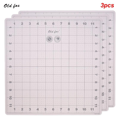 

OLD FOX 12 12 Inch Durable Cutting Mat Self Healing Double Sided Non-slip PVC Board Plate Pad for Quilting Sewing Scrapbooking A