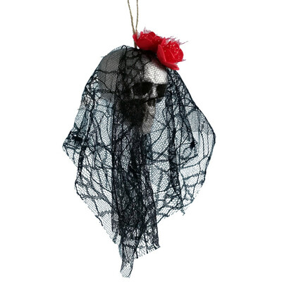 

DIY Artificial Foam Skull Bride Clothes Halloween Decor Bone Head Hanging Home Decorations Festival Party Supplies