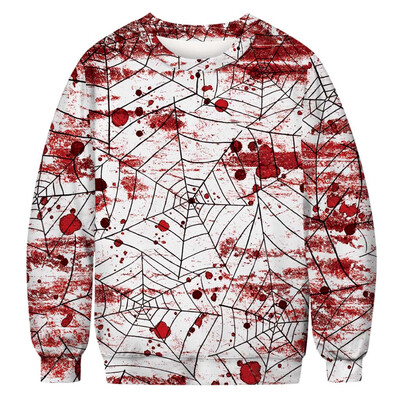 

Toponeto Mens Casual Scary Halloween 3D Print Party Long Sleeve Hoodie Top Blouse