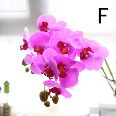 

Gobestart Wedding Colorful Artificial Fake Silk Flower Phalaenopsis Orchid Decor