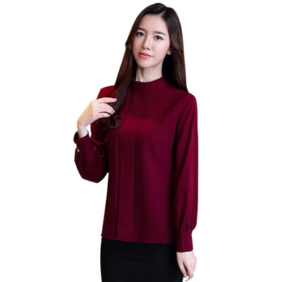 

Womens Blouse 2018 Summer Shirt Top Shirts Chiffon Blouse Lantern Sleeve Elegant Female Office Green Black Shirt