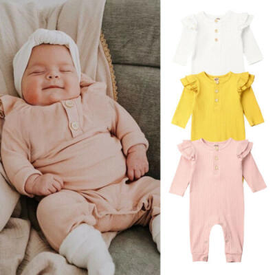 

CA Newborn Kids Baby Girl Boy Autumn Clothes Set Knitted Romper Jumpsuit Outfits