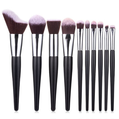 

10pcs Wave Types Makeup Brush Set Loose Powder Brush Eyeshadow Brush Blush Brush Kit