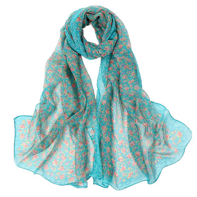 

Gobestart Fashion Women Small Floral Printing Long Soft Wrap Scarf Ladies Shawl Scarves