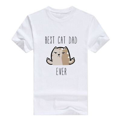 

Funny Cat Gifts Best Cat Dad Ever Young Mens T-Shirt